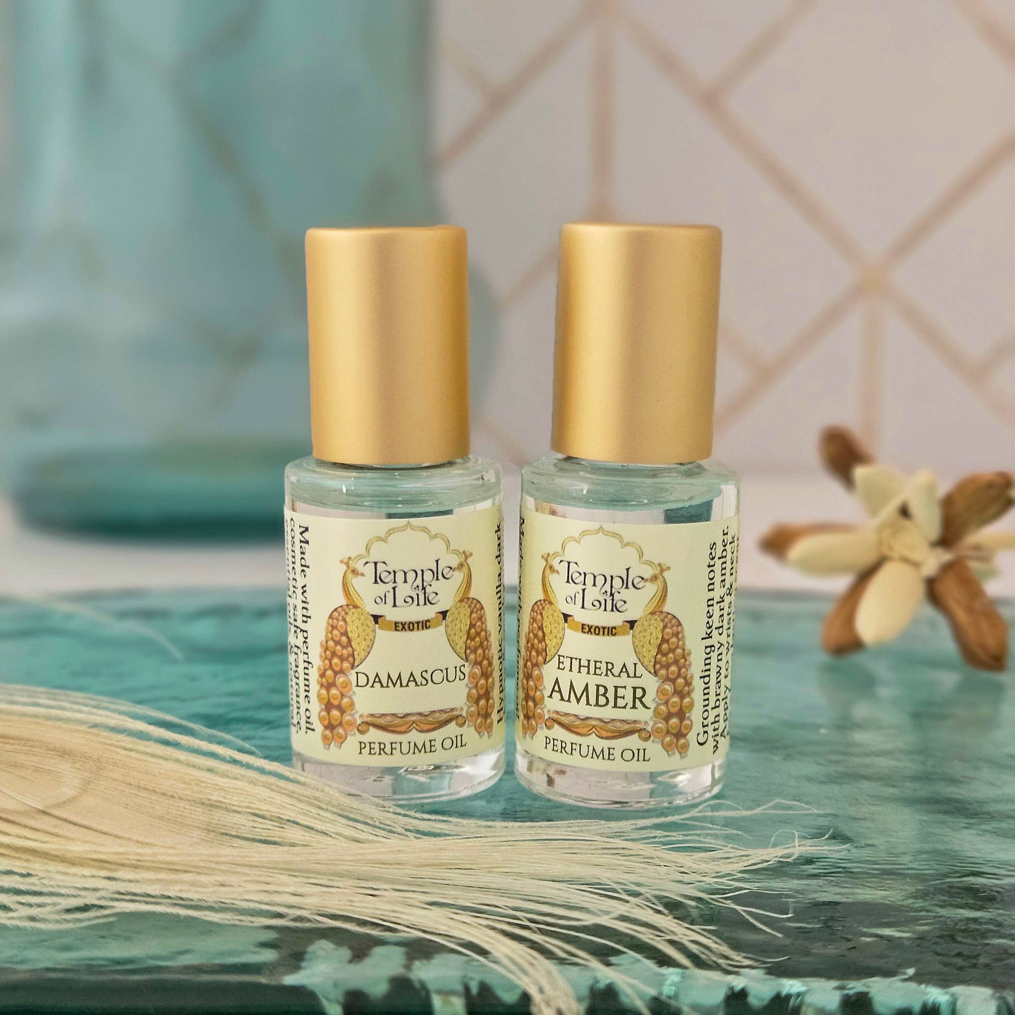 Temple of Life Oils & Perfumes - Wholesale Roll-On Fragrance - Exotic Perfume Oil Travel | Etheral Amber | Pure White Amber2