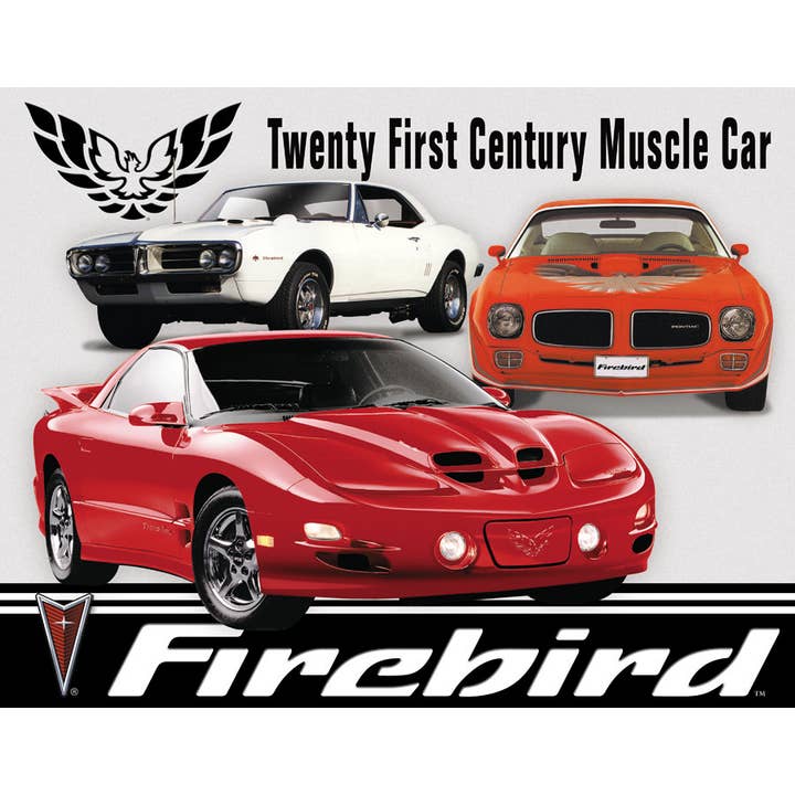 Pontiac Firebird Tribute Tin Sign for wholesale by Desperate Enterprises