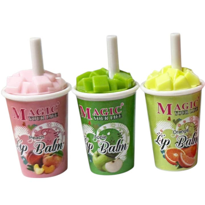 ASSORTED MAGIC YOUR LIFE FRUIT IN A CUP LIP BALM LC817 (24PC) for wholesale on Faire