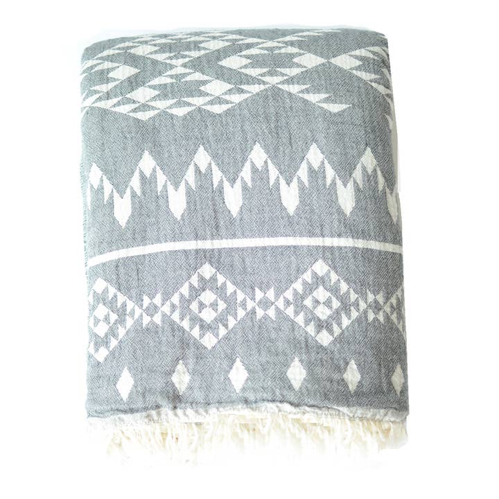 Turkish T - Wholesale Throw Blanket - Kilim Fleece Lined Throw3