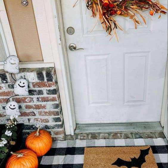 ShopByThePalms - Vente Paillasson - Paillasson d'Halloween Bat Shit Crazy Fall Tapis de bienvenue1