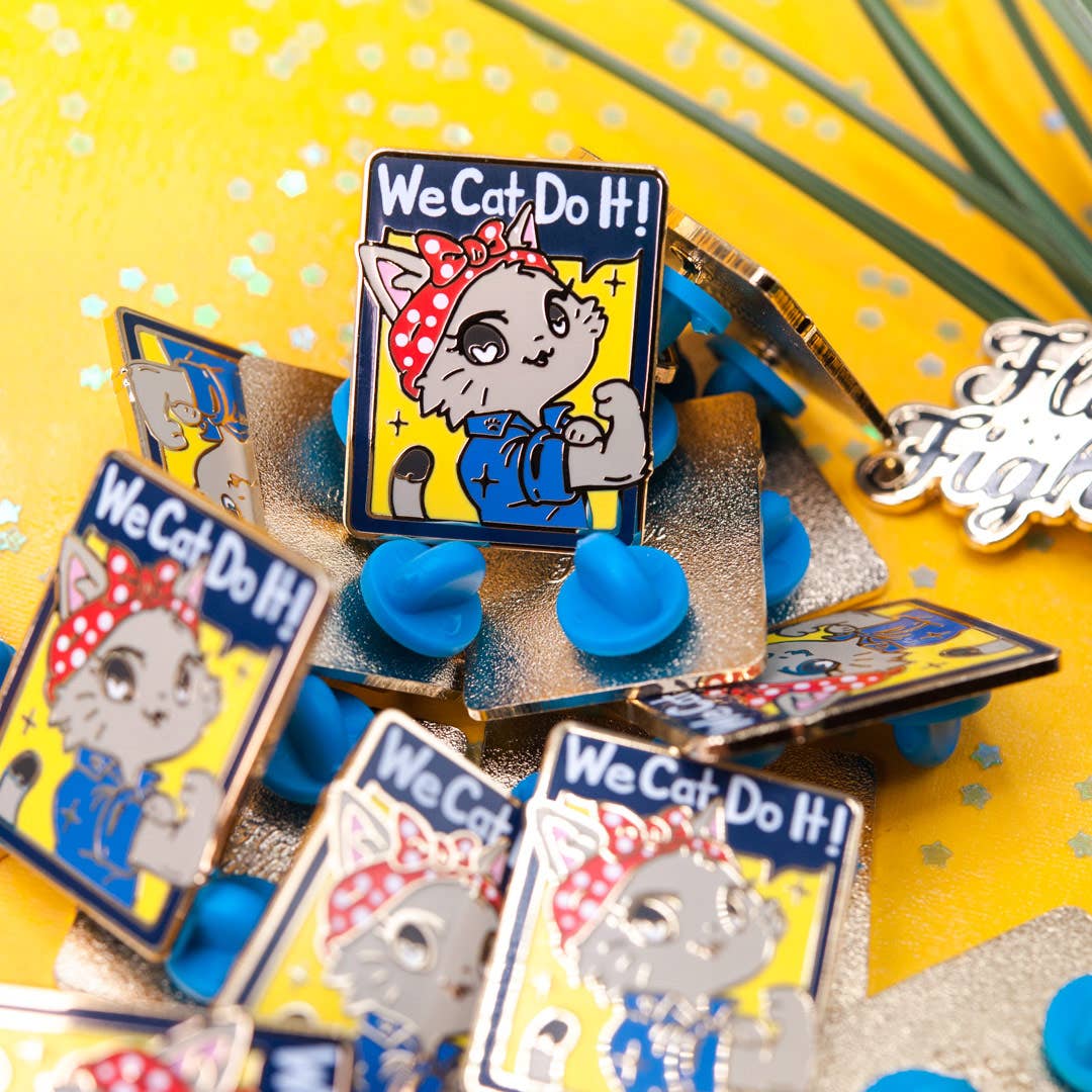 Flair Fighter – Großhandel Anstecker/Button – We Cat Do It (Amerikanische Kurzhaarkatze) Emaille-Anstecknadel, Katzenmutter5