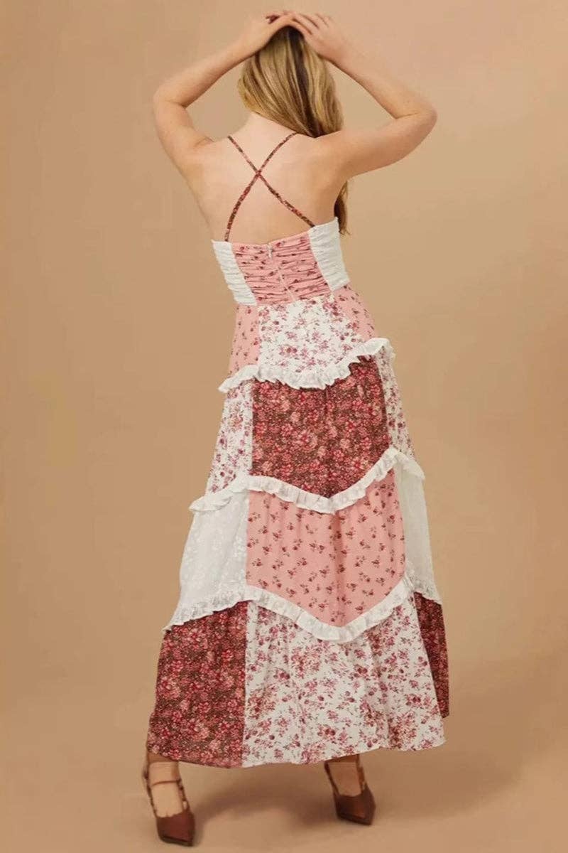 Mccolin – wholesale Klänning - Dam – Blommig lapptäcks-sommarklänning2