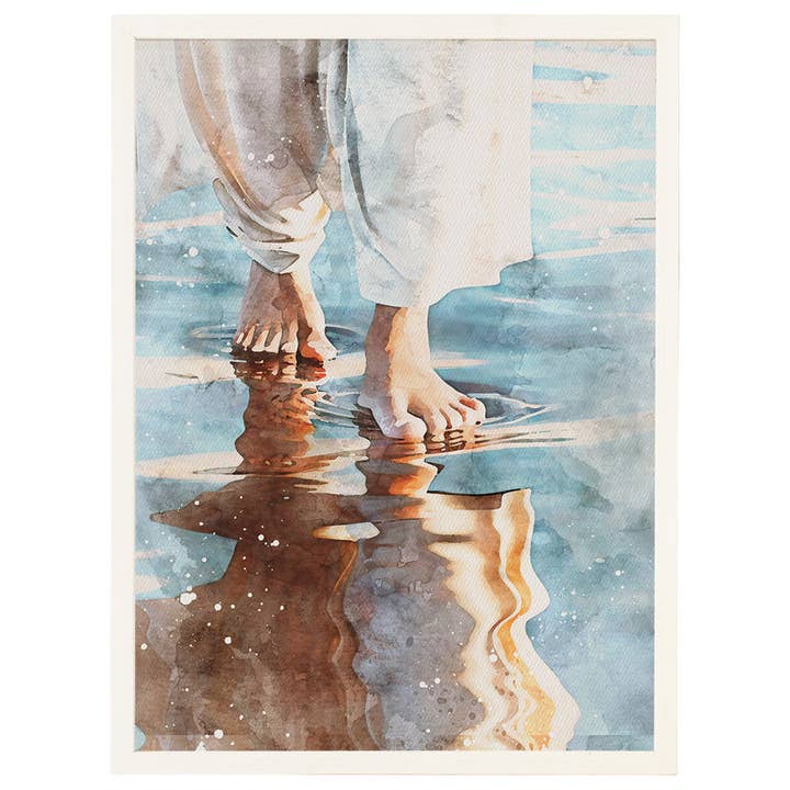 Jesus On Water - Thin Frame Rectangle for wholesale by Sincere Surroundings