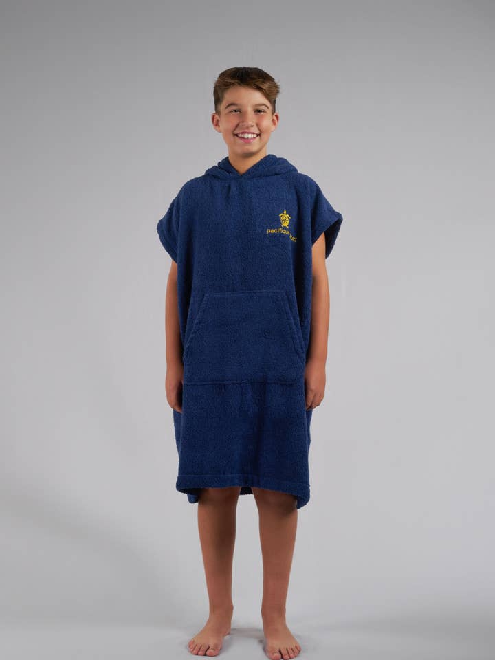 Poncho Surf Kids - Azul - Algodão - Sem Mangas for wholesale by PACIFIQUE SUD