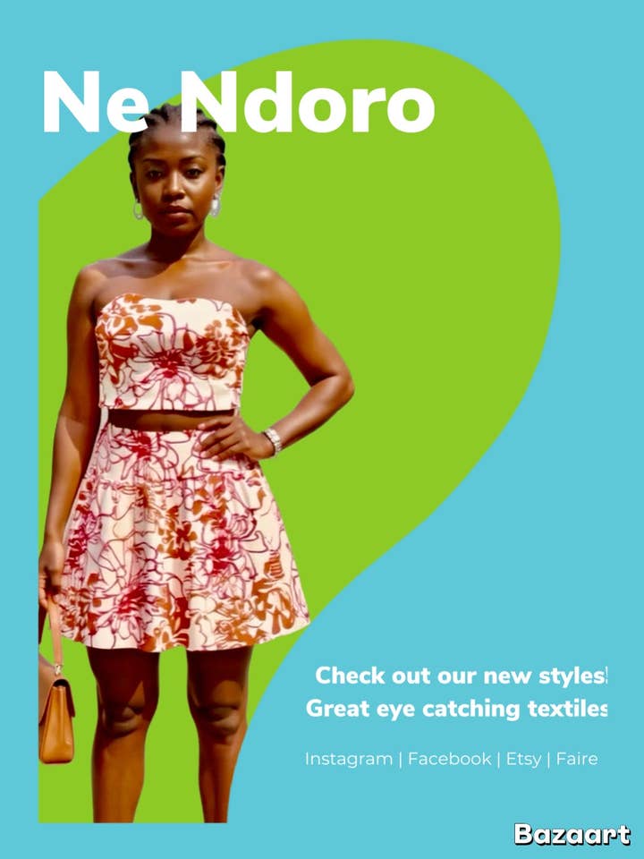 2-teiliges trägerloses Oberteil & Ballonkleid für den Großhandel von Ne Ndoro