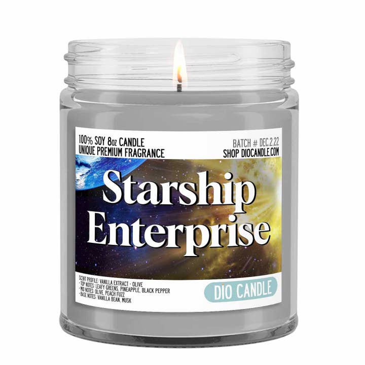 Starship Enterprise Candle for wholesale by Dio Candle Company