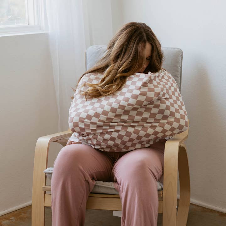 Multi-use Cover, Rosewood Checker for wholesale on Faire4