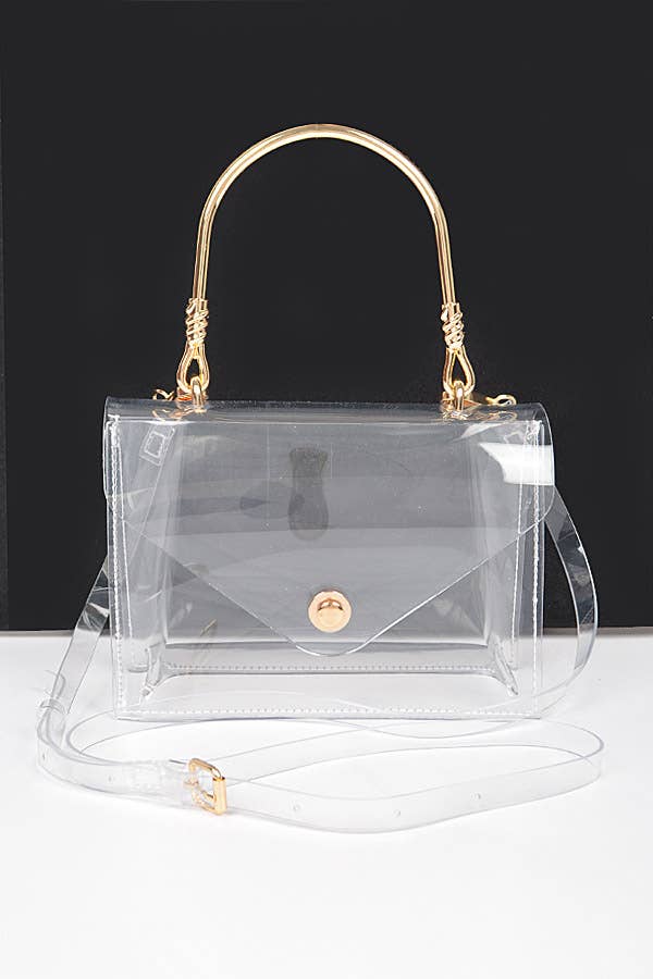 Oblige by G – wholesale Top handle bag – women's – clear structured handbag HPC6041