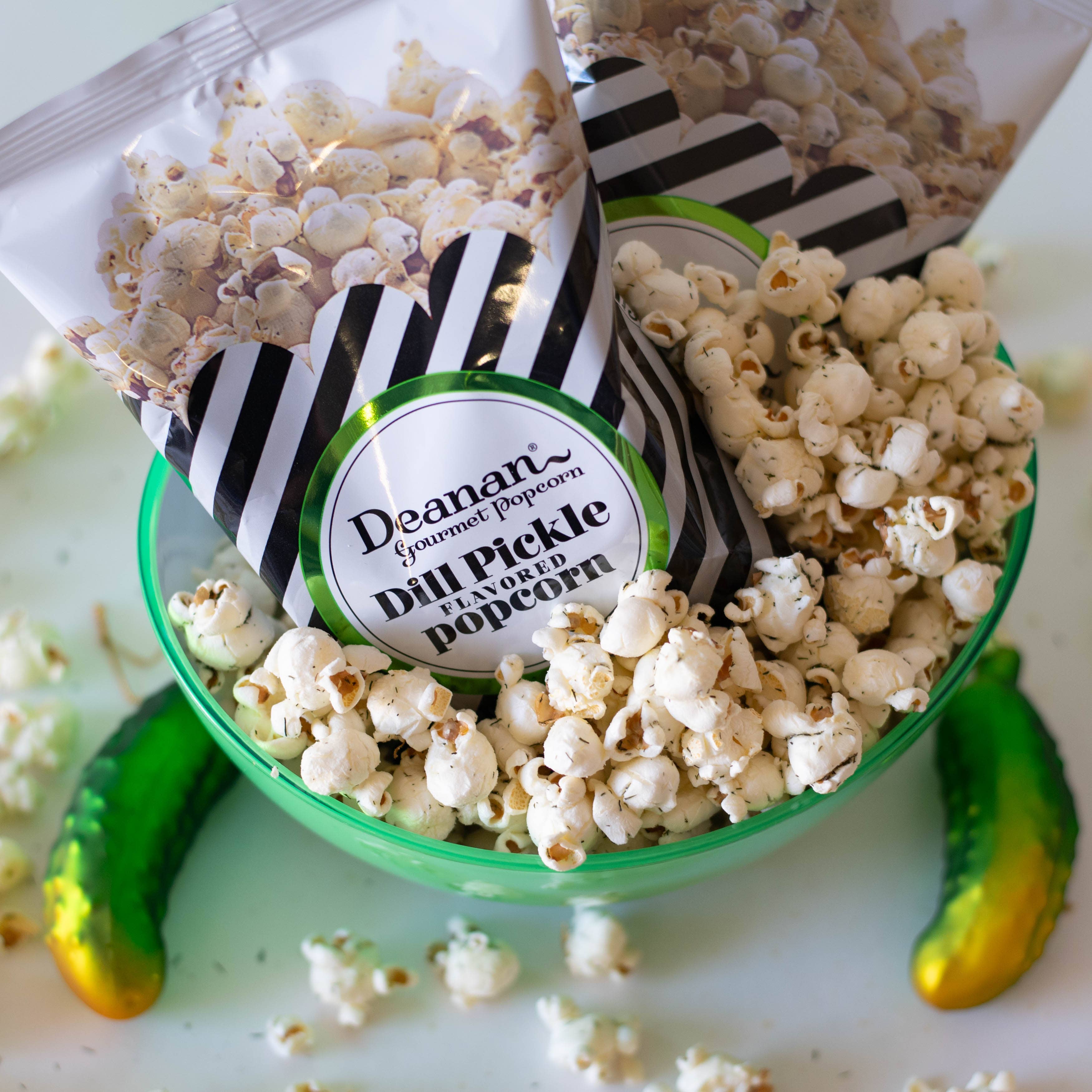 Deanan Gourmet Popcorn - Wholesale Popcorn - Dill Pickle Popcorn - 50 Count - 3 Cup Bags9