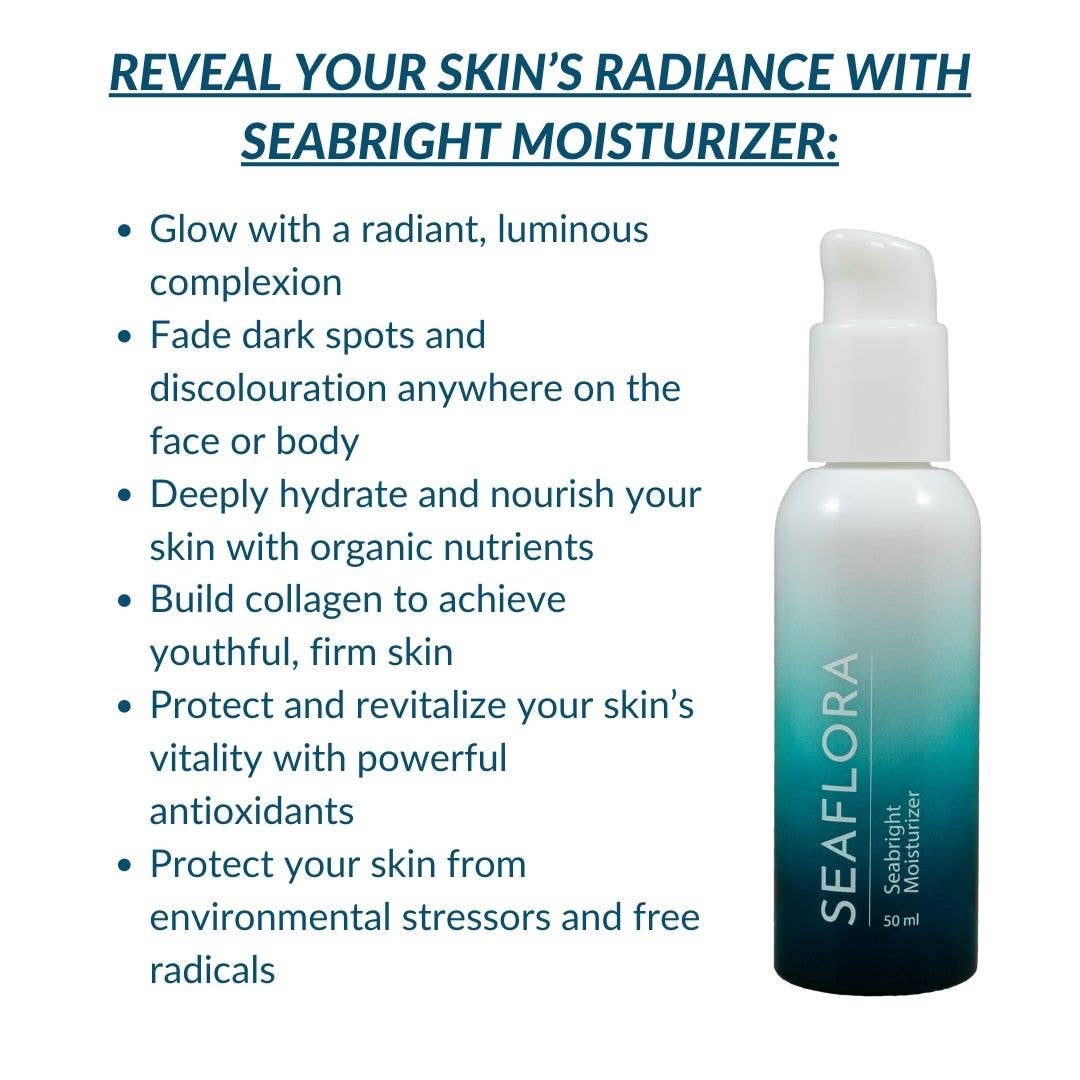Seaflora Skincare - Wholesale Facial Moisturizer - Seabright Moisturizer: Clinically Proven Brightening Cream3