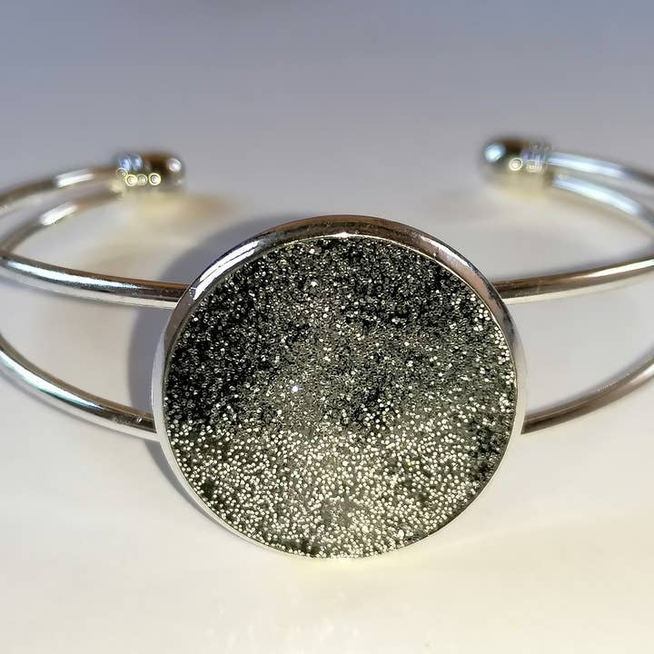 Sort sølv glitter armbånd for engroshandel hos Blue Moon Bijoux
