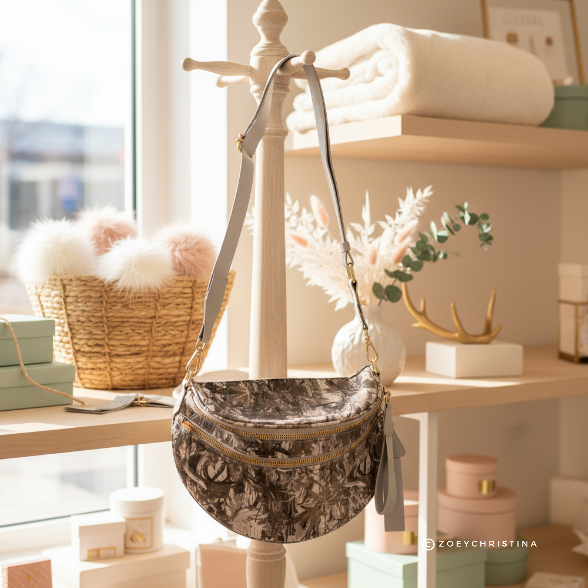 Zoey Christina - Wholesale Tote Bag - Women's - Crossbody Zipper Bag – 5 Colors, Removable Strap, Stylish1