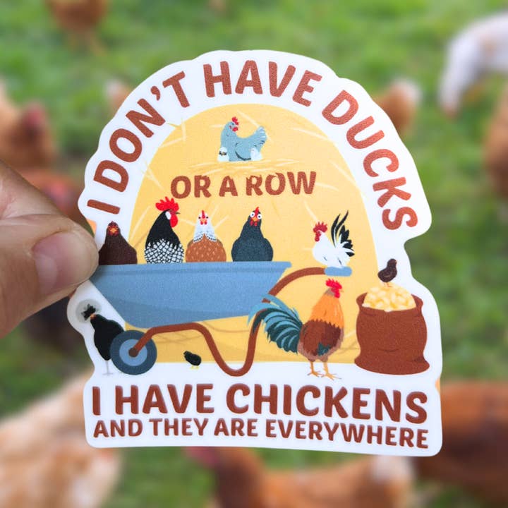 Little Traveling Llama - Wholesale Sticker - Chickens Everywhere Waterproof Vinyl Sticker0