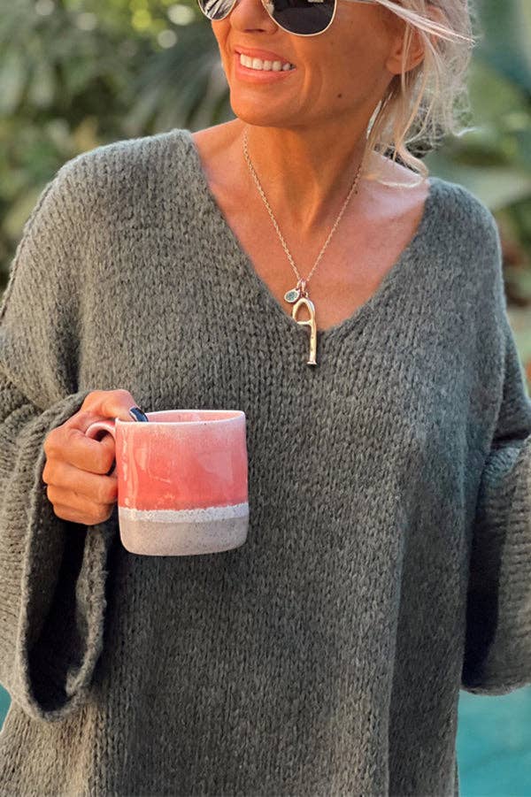 Rosa Clothing - Wholesale Tunic Sweater - Women's - rizz slouchy v-neck flare sleeve knit sweater jumper7