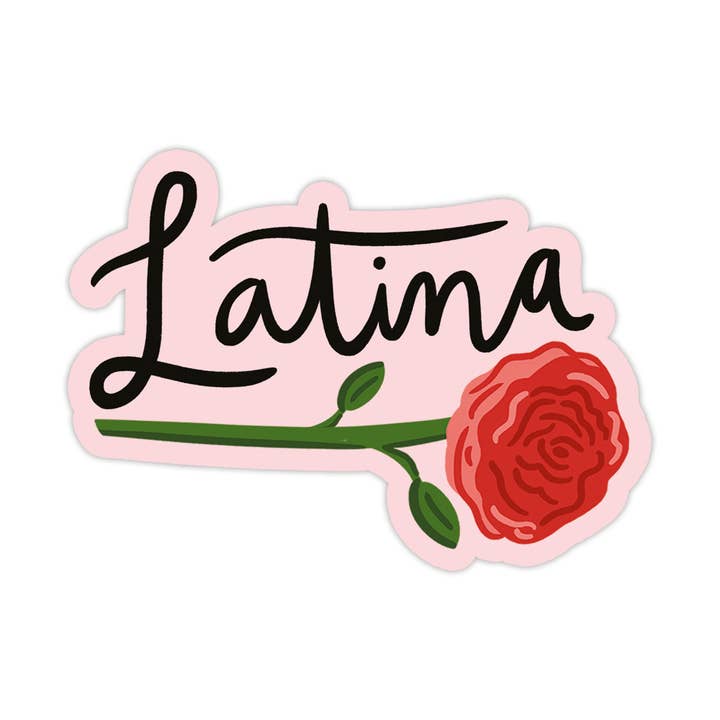 Bloomwolf Studio - Wholesale Sticker - Latina Rose Vinyl Sticker - Spanish Sticker