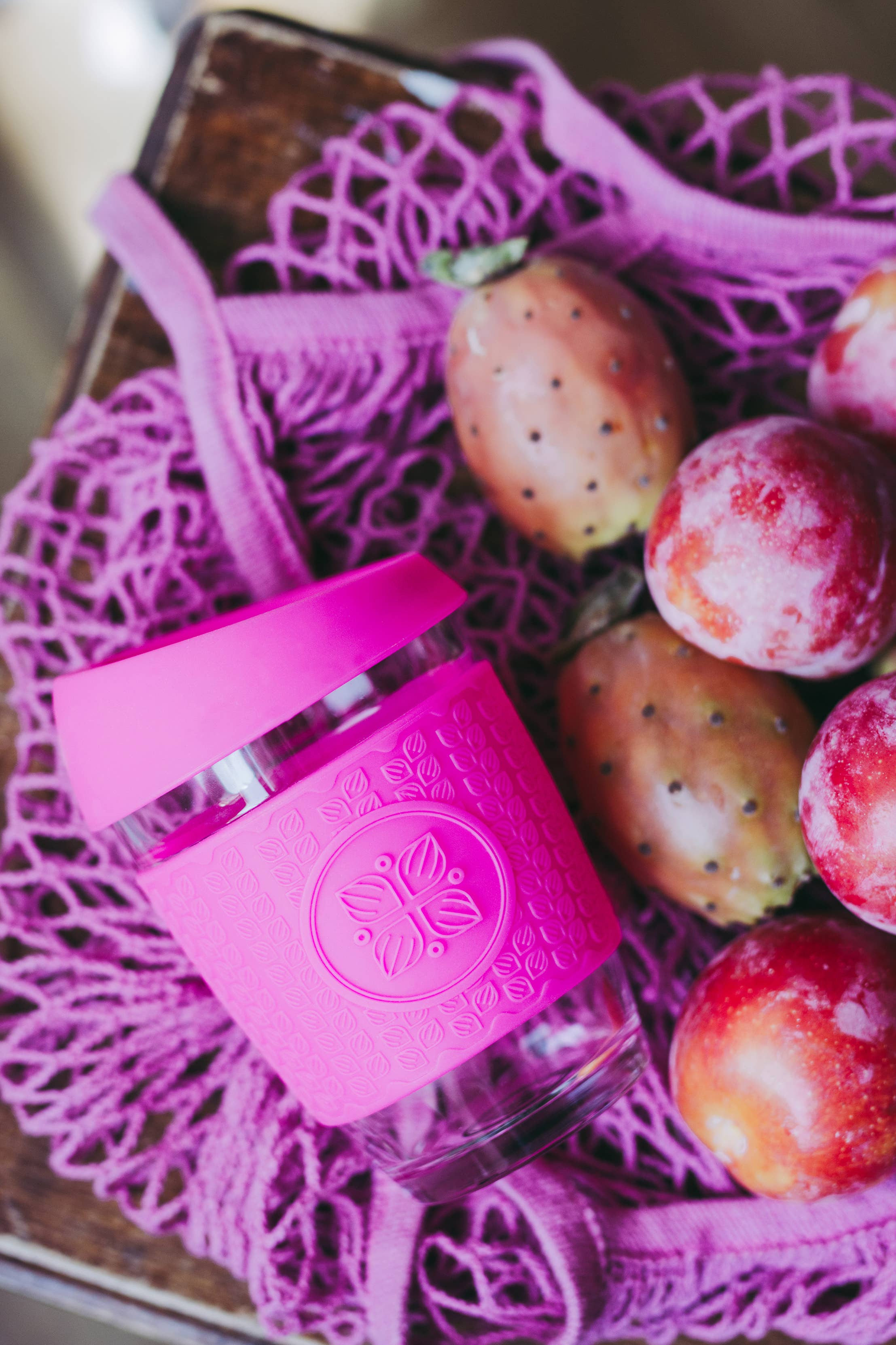 Funk My World – wholesale Insulated mug/tumbler – Funk My World Reusable   GlassTravel Cups - FUSION PINK2