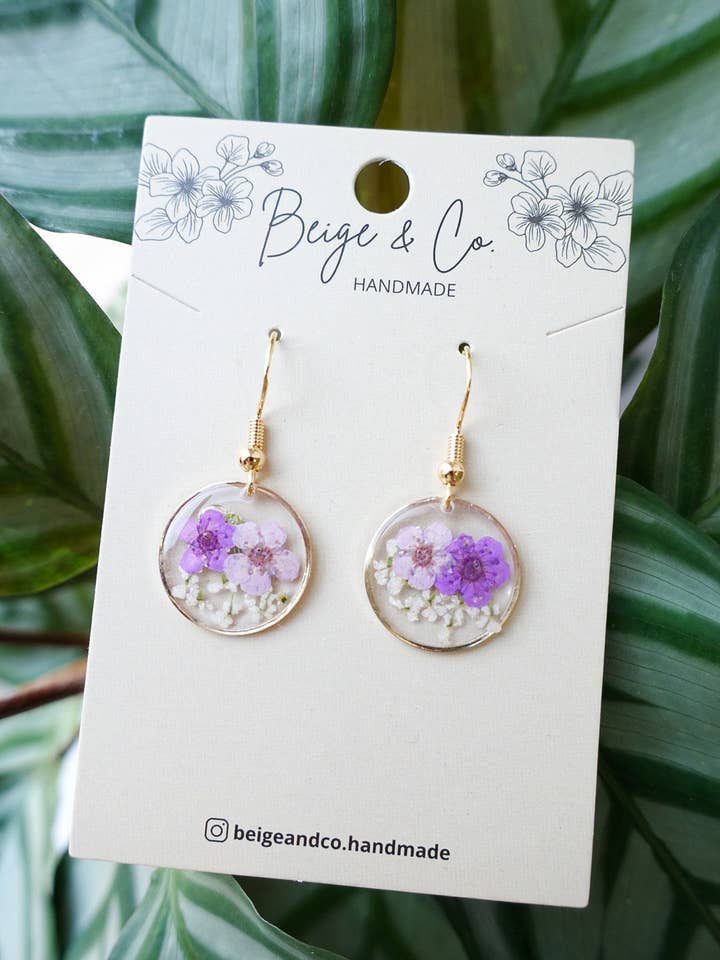 Flores Fofas Roxas por atacado de Beige & Co. Handmade