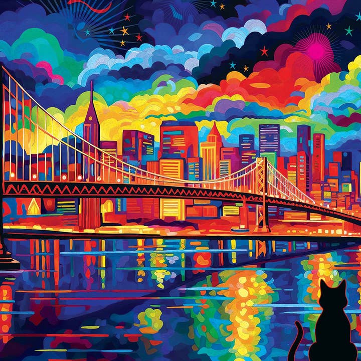 Midnight in San Francisco 1000 Piece Jigsaw Puzzle for wholesale by Springbok Puzzle