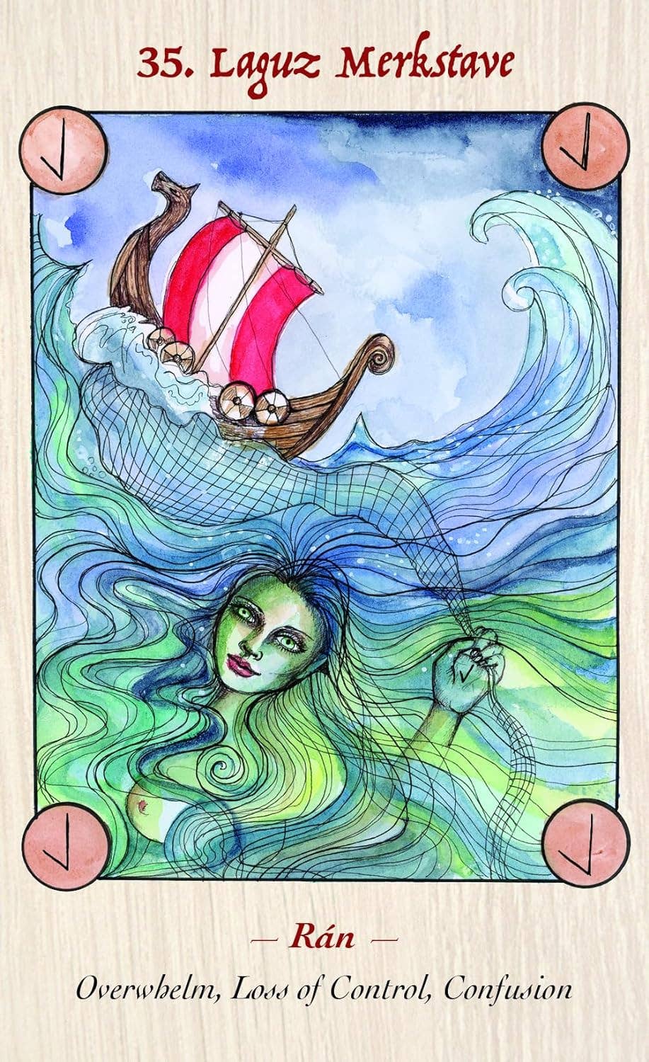 Cardshouse – Großhandel Tarot-Karten – Runen-Orakelkarten der nordischen Göttin Blauer Engel7