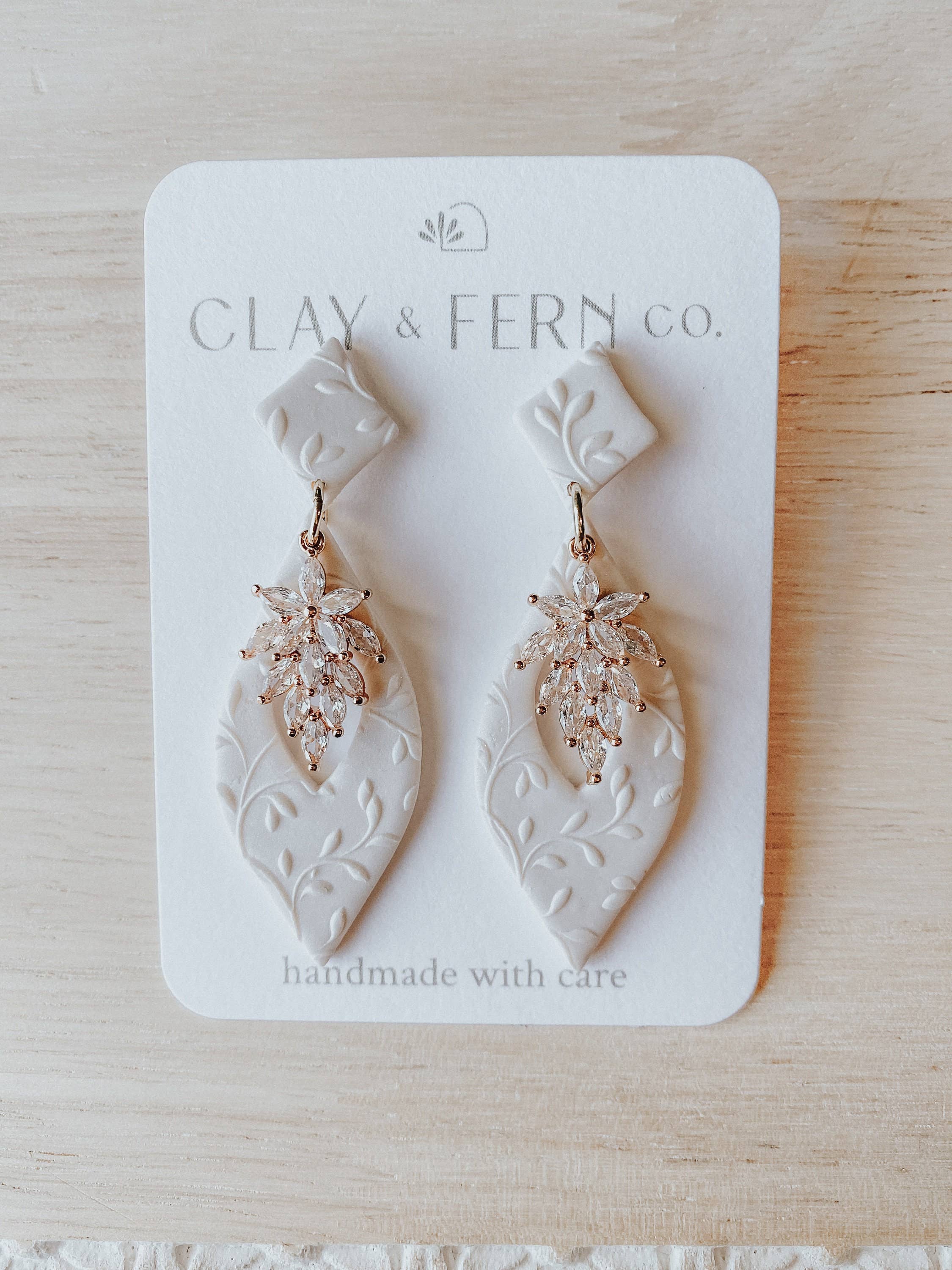 Clay & Fern Co. - Wholesale Dangle Earrings - Juniper Earrings - Floral Wedding Earrings1