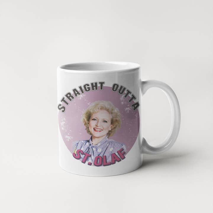 Calm Down Caren - Vendita all'ingrosso Tazza - Straight Outta St. Olaf — Tazza dorata con rose in nylon