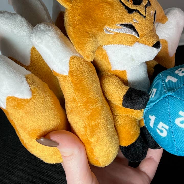Weekend Anime & Games - Wholesale Stuffed/Plush Toy - Kids & Baby - Mascot Nine Tailed Fox holding 20 sided Die Plush2