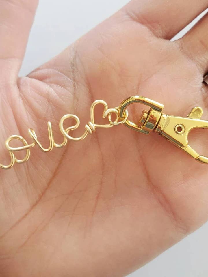 Love Keychain for wholesale by Dina Loves Wire