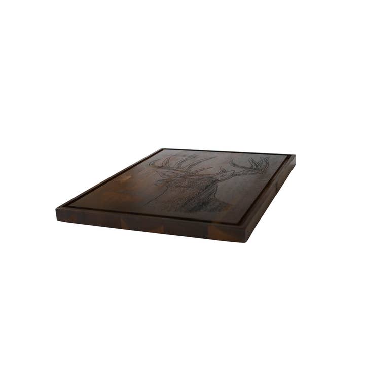 Creative Gifts International Inc. - Wholesale Cheese Board - Deer Hunting Wood Board - 14" x 18"