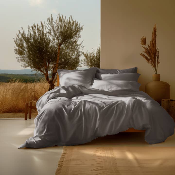 Sleep & Beyond - Vendita all'ingrosso Copripiumini - Set copripiumino in rasatello 300TC 100% cotone biologico