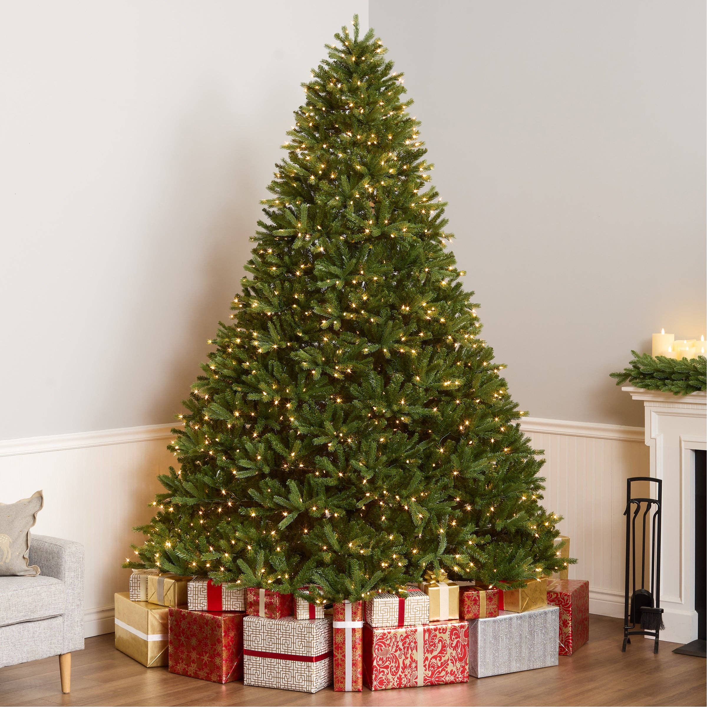 National Tree Company - Wholesale Artificial Christmas Tree - 9 ft. Pre-Lit Jersey Fraser Fir Tree with Clear Lights1