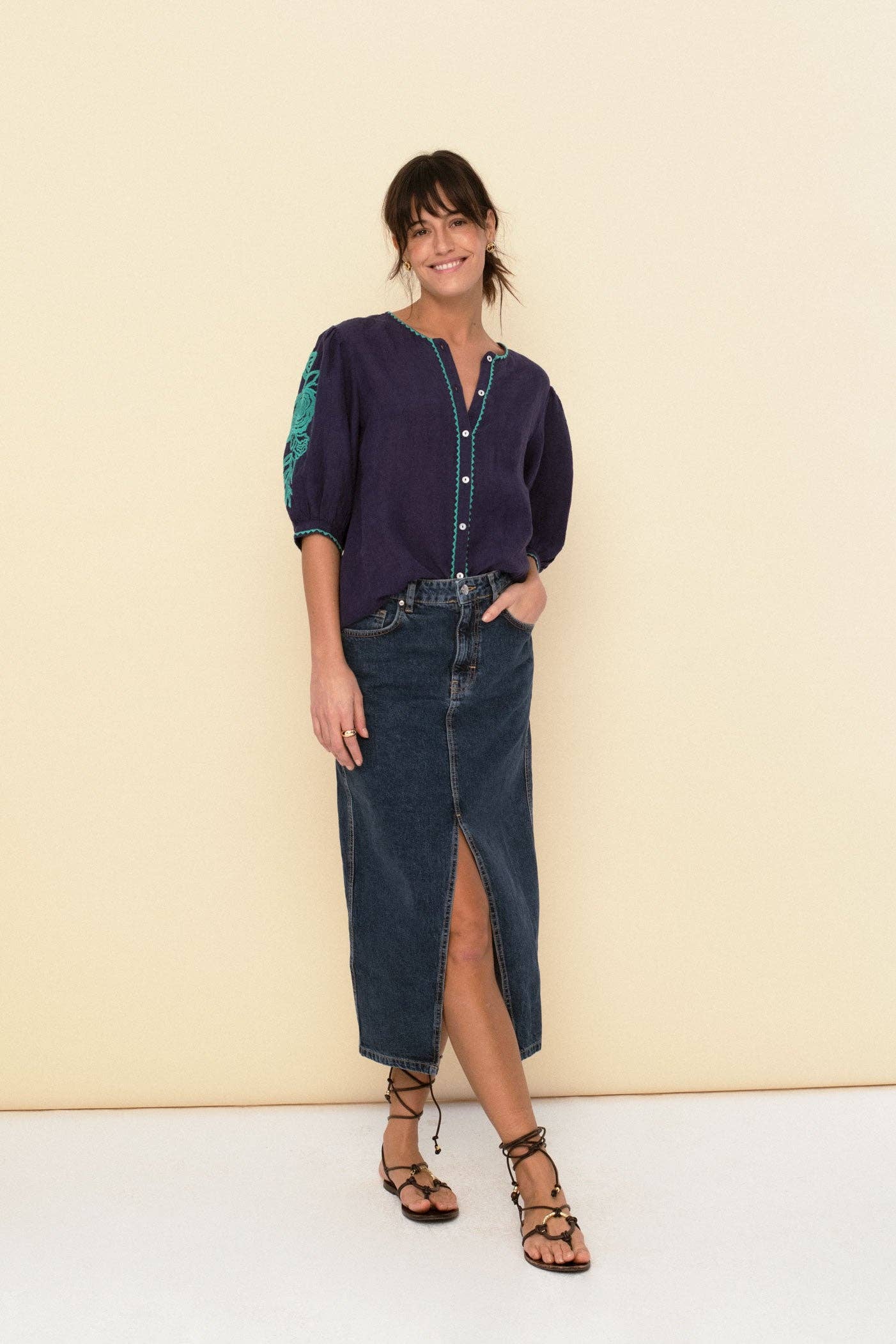 Sonmer Shop USA - Wholesale Blouse - Women's - Mily Blouse blue3