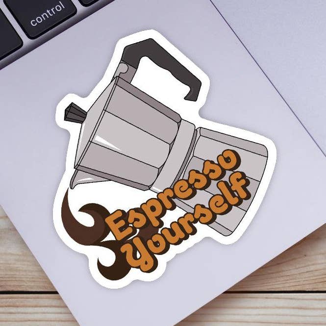 "Espresso Yourself" Coffee Sticker and other Purchase Wholesale bravo espresso. Free Returns & Net 60 Terms on Faire trending on Faire.