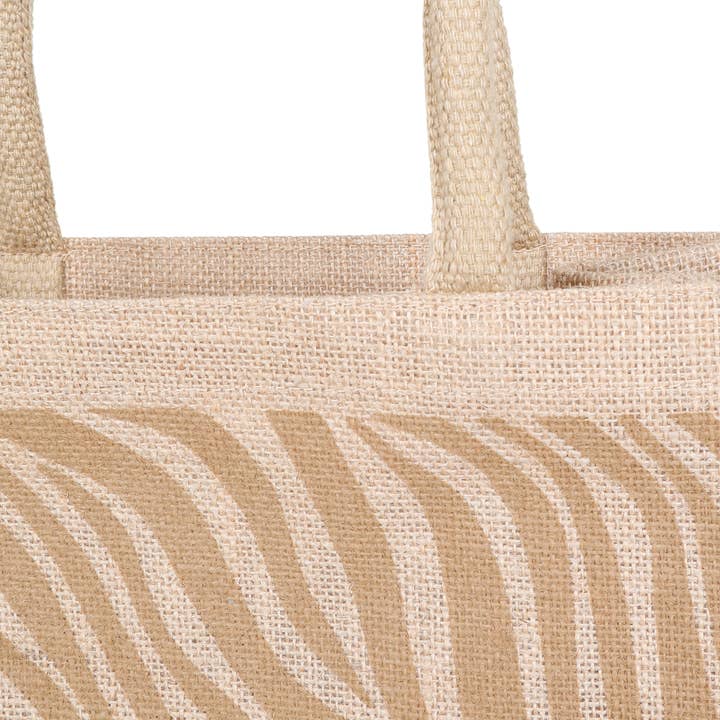 ecojutebags - Wholesale Grocery/Shopping Bag - Zebra Printed Jute Bag – Reusable Natural Shopping Tote Bag5