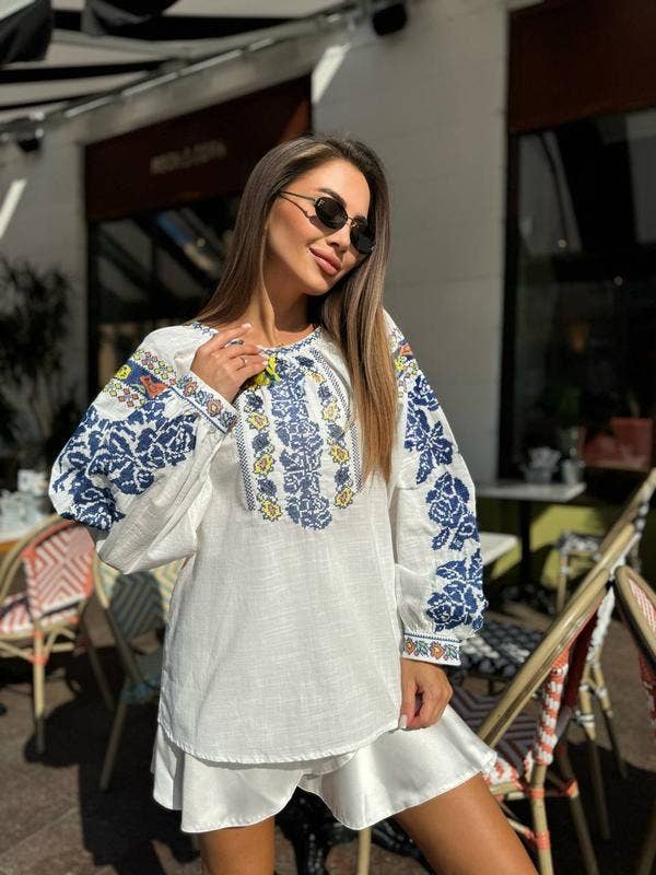 miglo - Wholesale Blouse - Women's - Colorful Embroidered Blouse, Ethnic Embroidery Shirt