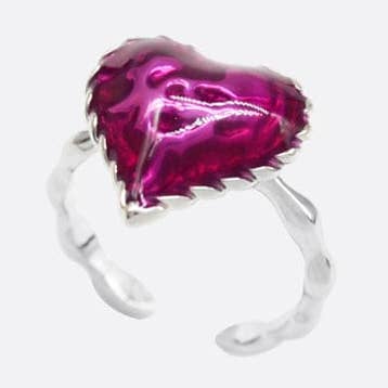 Sahi Love Heart Emalje Justerbar Ring for engroshandel hos SAHI LONDON LTD