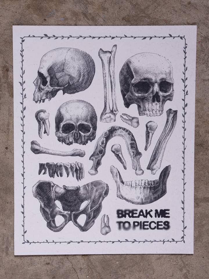 "Break Me To Pieces," 10"x14" Poster for wholesale by Daytime Friends
