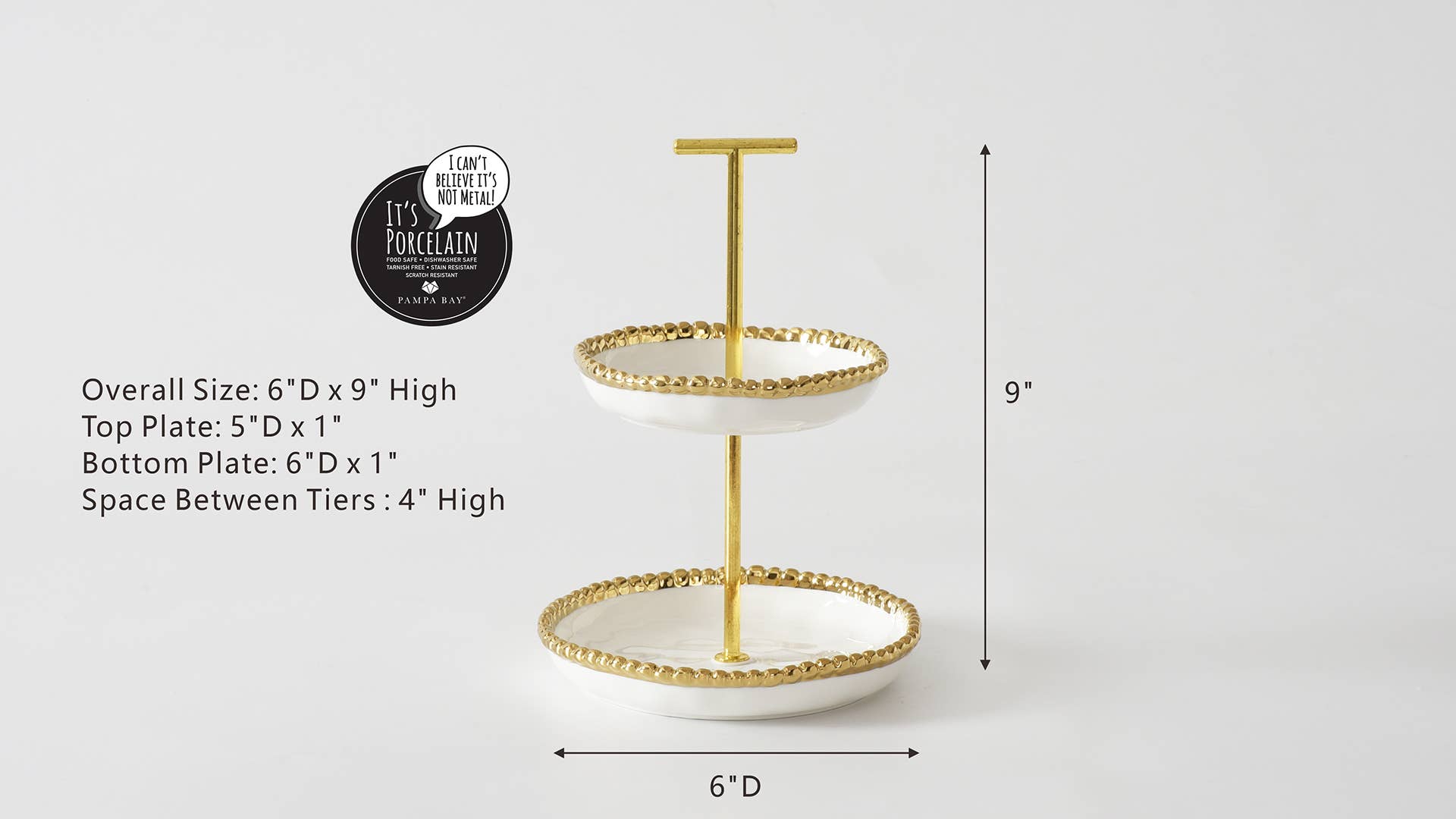 Pampa Bay - Wholesale Cake Stand - Mini 2-Tier Stand1