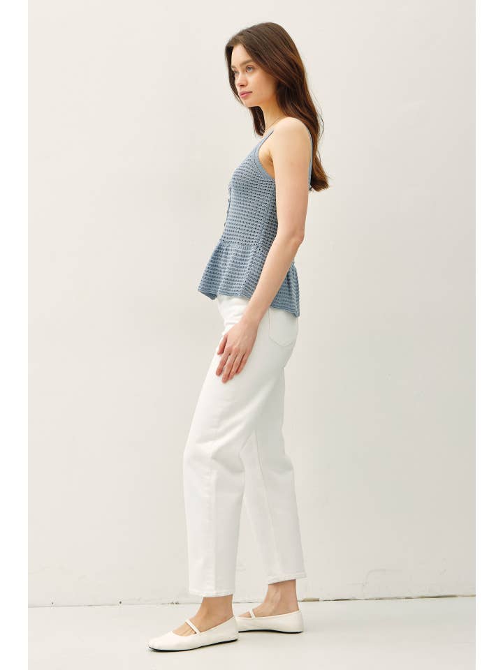 Be Cool - Wholesale Knit Top - Women's - PEPLUM SWEATER TANK