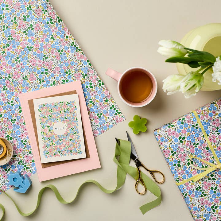 Lucy says I do - Wholesale Flat Wrap - Flourish in Spring – Hand-Drawn Floral Wrapping Paper1