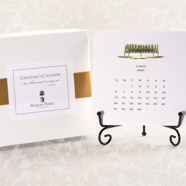 Maison de Papier - Wholesale Calendar - 2026 Gardener's Calendar with Easel