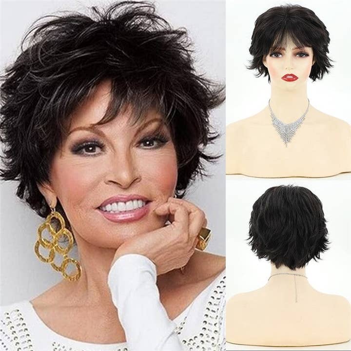 FurDecoration - Wholesale Wig/Hair Piece - Short Curly Synthetic Wig Cap9