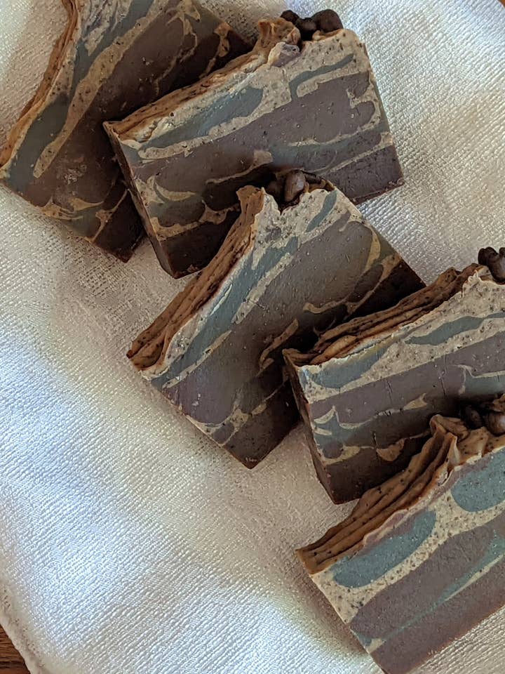 Coffee Grind Soap for wholesale by Aroma Mora