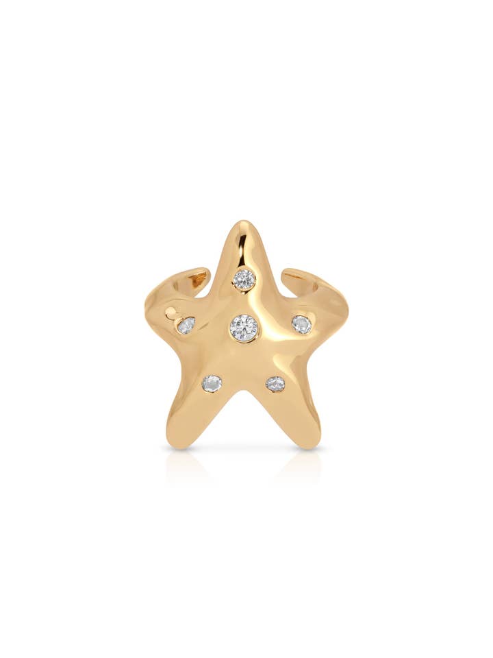 Starfish Luxe Ear Cuff for wholesale by Ettika