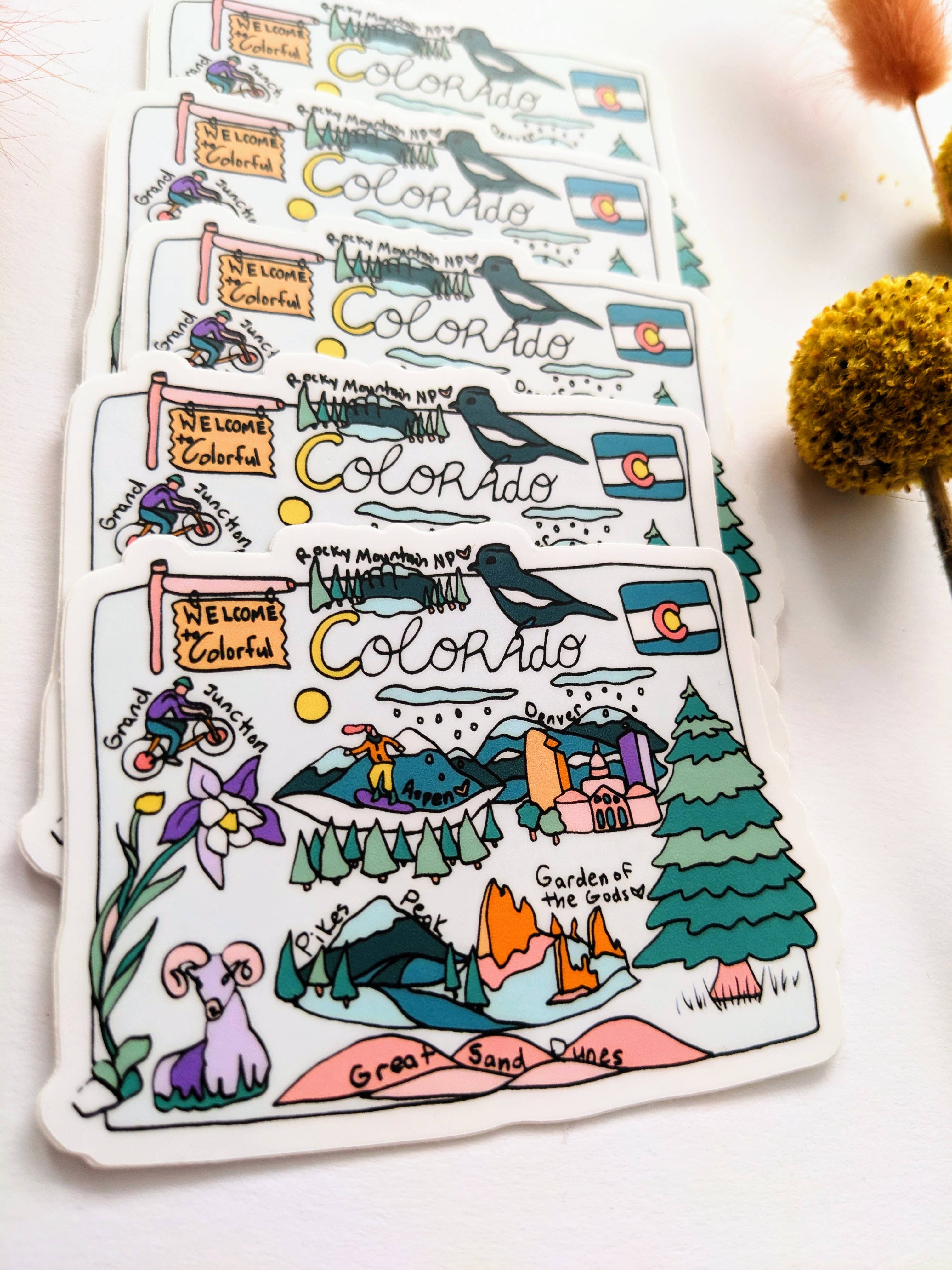 Mary Felker Art and Design – Großhandel Aufkleber – Colorado-Aufkleber, Colorado-Aufkleber, Colorado-Andenken4