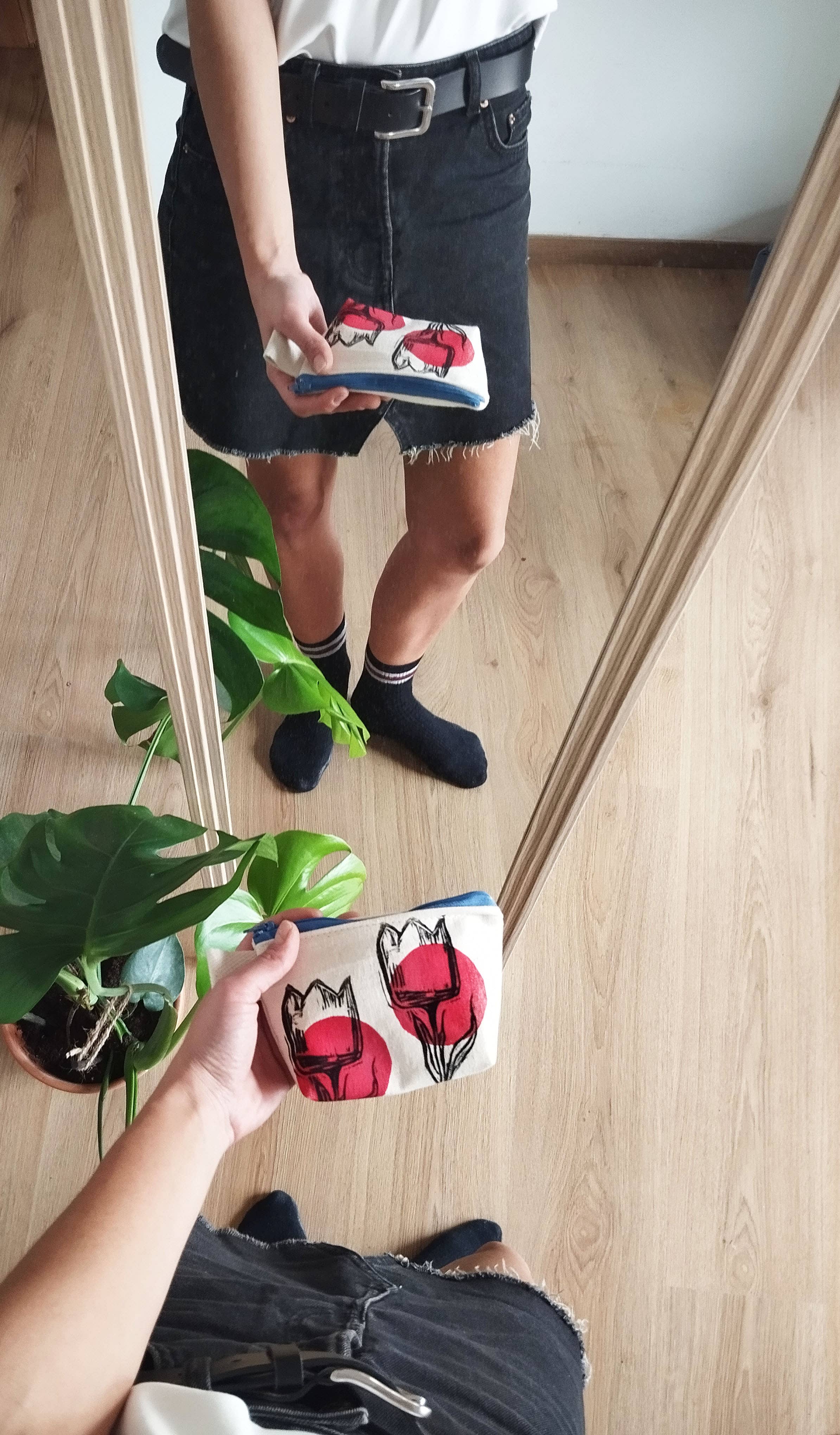 The Ink Job - Wholesale Pouch - Women's - Red Tulip Canvas Pouch7