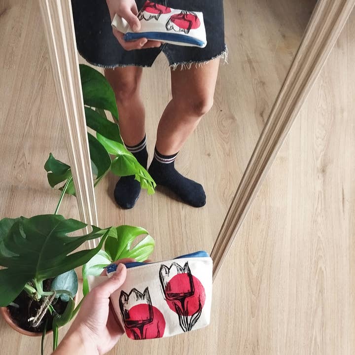 The Ink Job - Wholesale Pouch - Women's - Red Tulip Canvas Pouch7
