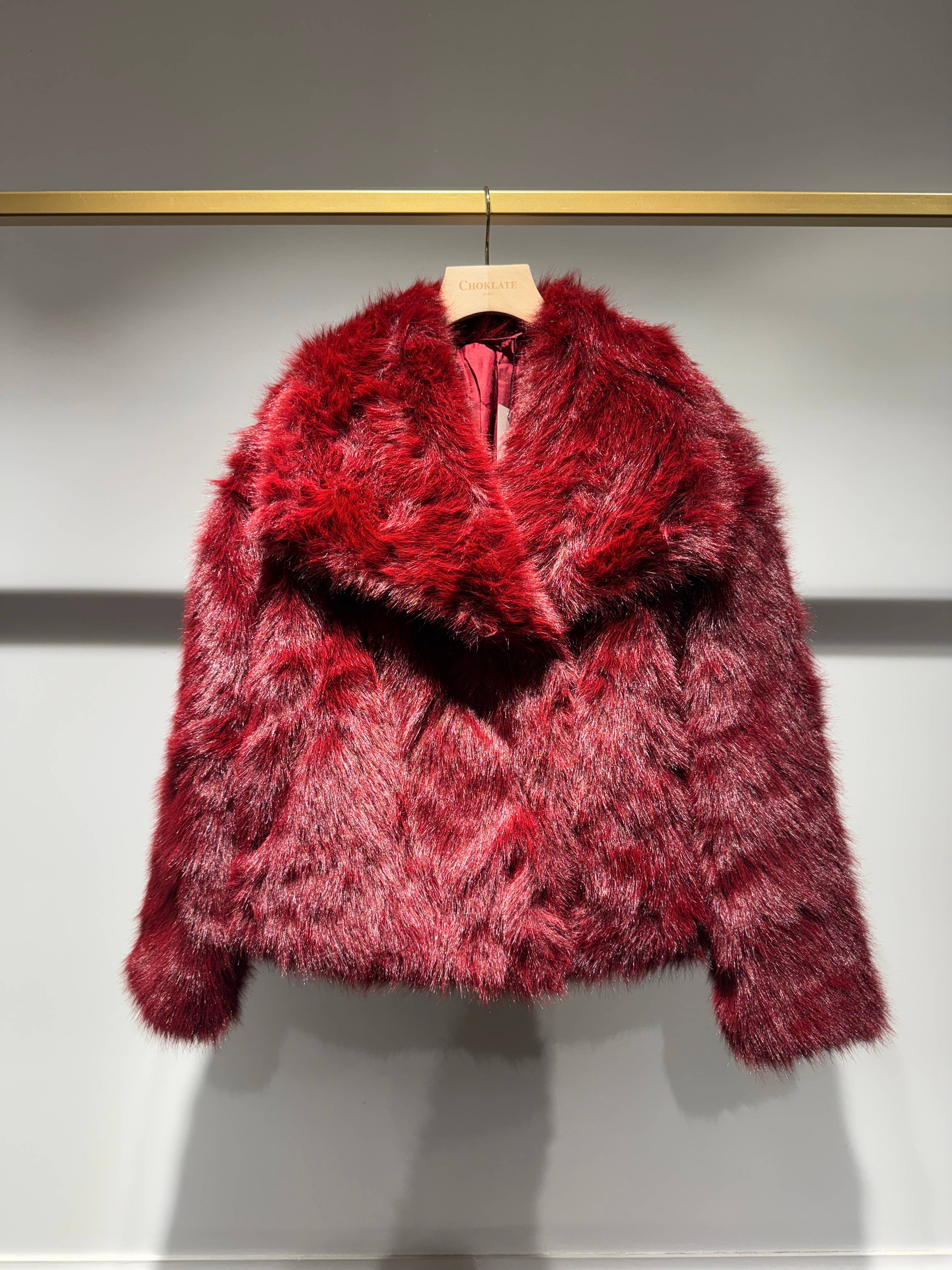 CHOKLATE PARIS - Vendita all'ingrosso Pelliccia/Pelliccia sintetica - Donna - Giacca con ampio colletto in ecopelliccia - Y1273