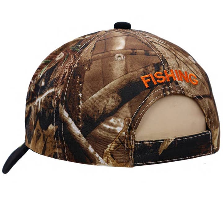 Cap Zone - Wholesale Baseball Cap - Unisex - Fish Now Work Later Hunt Camo Acrylic Baseball Cap