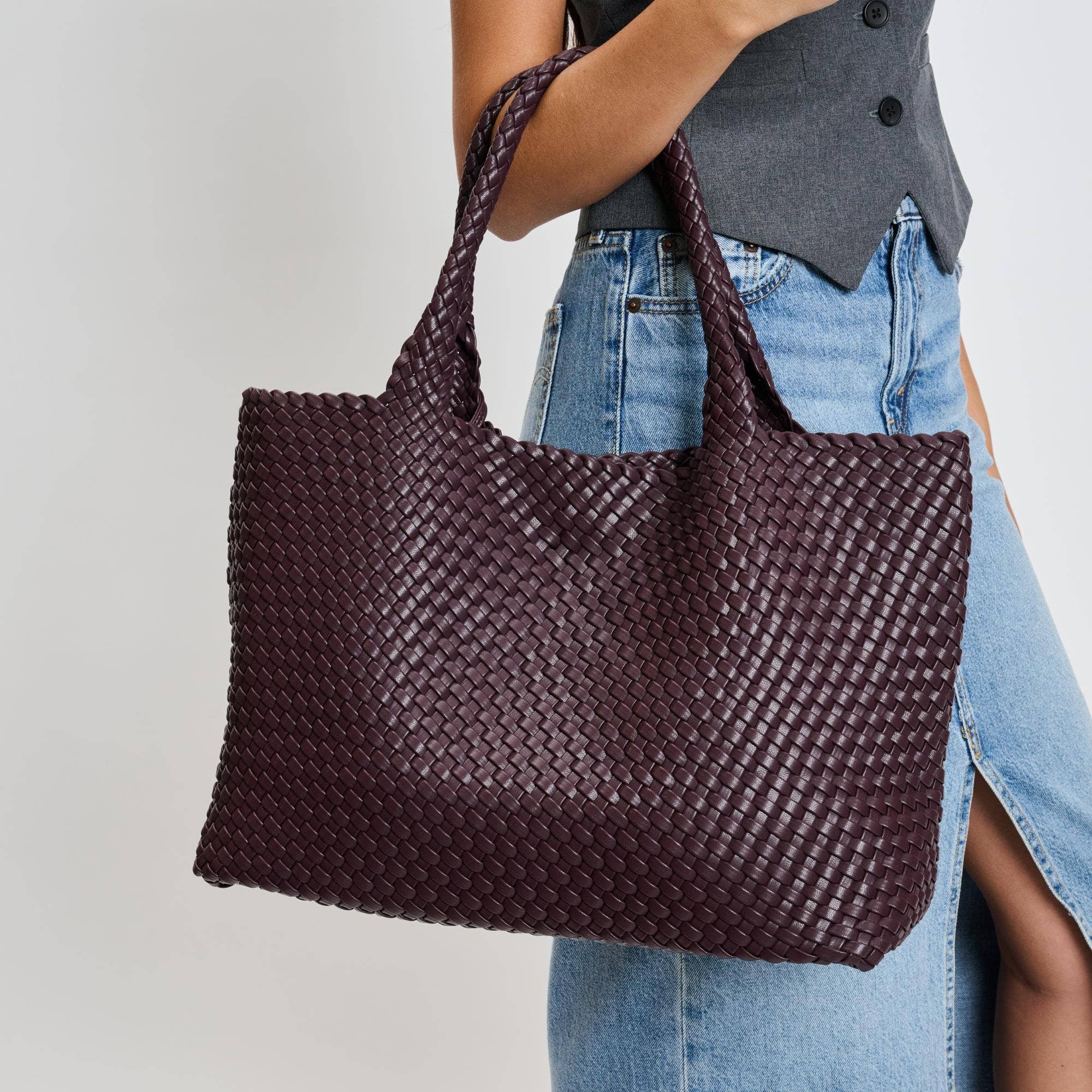 Moda Luxe - Vendita all'ingrosso Borsa tote - Donna - Borsa tote intrecciata in pelle vegana Solana72
